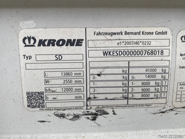 Skyvbare presenninger Krone N/A SD / Boorden / Tautliner / Disc Brakes / AP...