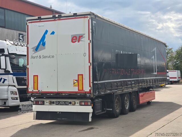 Open oplegger met zeil KRONE SD * PR. + PL. * SAF * 2X PALETTENLASTEN  *