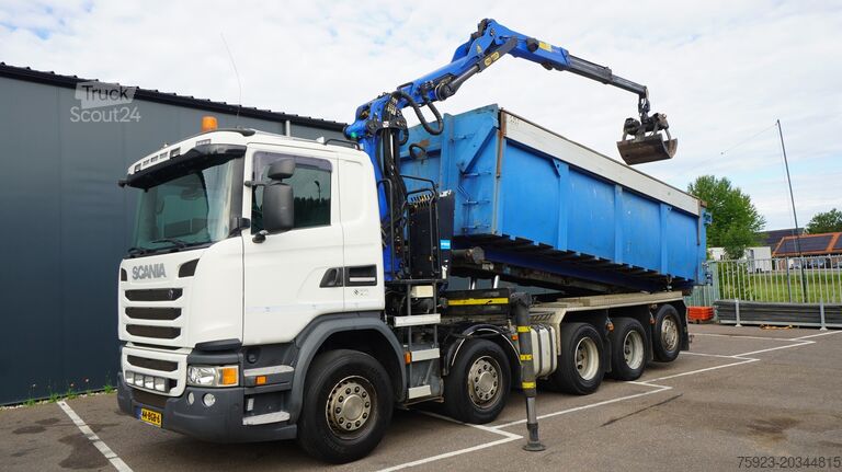 Vrachtwagen met kraan Scania G 490 10X4 CABLE SYSTEM TRUCK WITH PALFINGER Q1...
