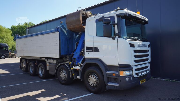Vrachtwagen met kraan Scania G 490 10X4 CABLE SYSTEM TRUCK WITH PALFINGER Q1...