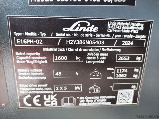 Ηλεκτρικό - 4 τροχοί Linde E16PH-02-386