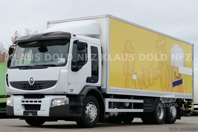 Vrachtwagen met bakwagen RENAULT Premium 430 6x2 Koffer Lift-/Lenkachse LBW EU5