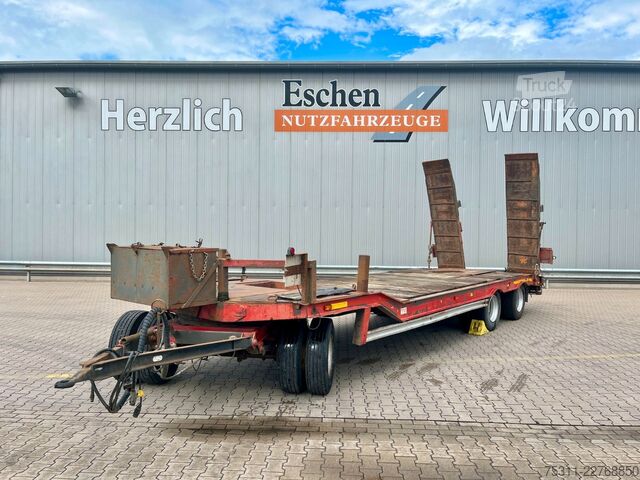 Dieplader oplegger MÜLLER-MITTELTAL T3 3-Achs Anhänger Tieflader*hydr. Rampen*SAF