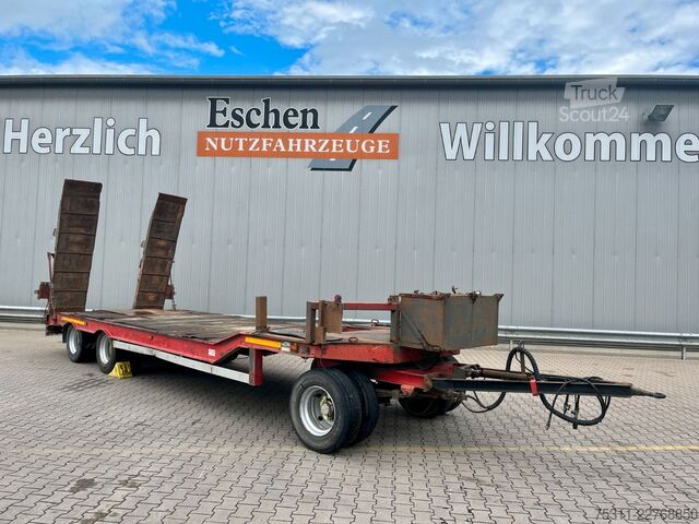 Dieplader oplegger MÜLLER-MITTELTAL T3 3-Achs Anhänger Tieflader*hydr. Rampen*SAF