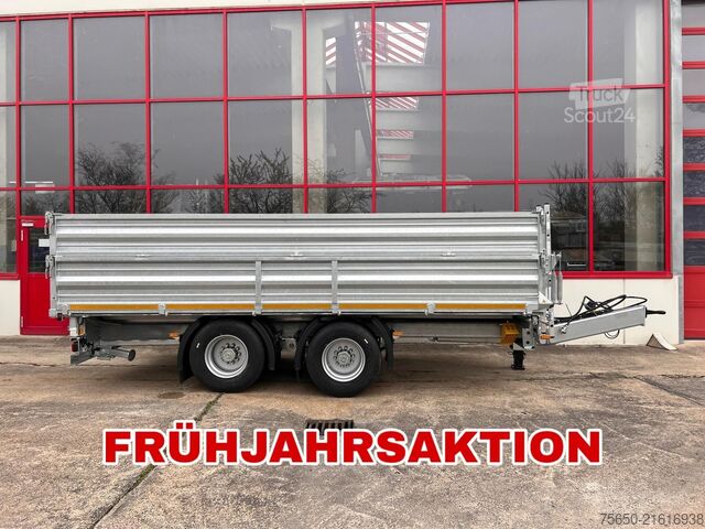 Kiepaanhangwagen Möslein TTD 19 AB  19 t Tandemkipper Tieflader, Breitbereifung Aufsatzbordwänden-- Neufahrzeug --