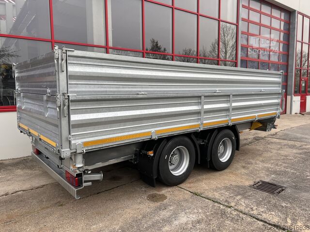 Kiepaanhangwagen Möslein TTD 19 AB  19 t Tandemkipper Tieflader, Breitbereifung Aufsatzbordwänden-- Neufahrzeug --