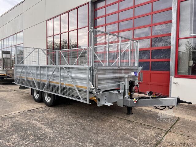 Kiepaanhangwagen Möslein TTD 11 Breite Reifen  5,70 lang  Kipper Tieflader, Breite Reifen, 5,70 m lang-- Neufahrzeug --