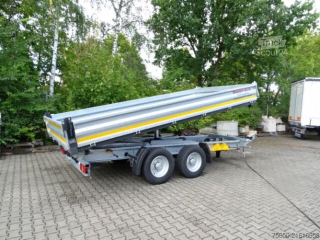 Kiepaanhangwagen Möslein TTG 11 Verzinkt  neuer Tandem 3- Seitenkipper Tieflader-- Neufahrzeug --