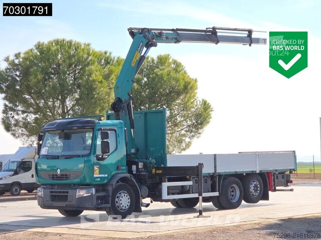 Open body Renault Premium 380 6X2 Grúa Palfinger PK20002 + Eje El...