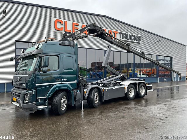Hakenarmsystem Volvo FMX 540 8x4 Euro 6 Hiab 28 Tonmeter laadkraan