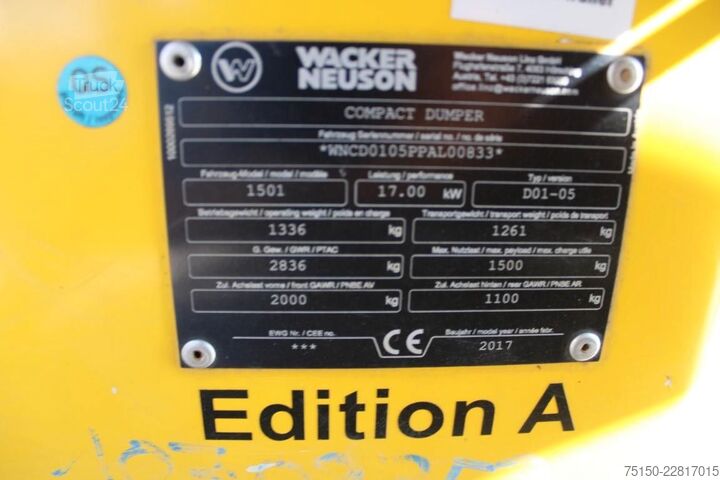 друго WACKER Neuson Dumper 1501 - D01-05 Nr.: 833