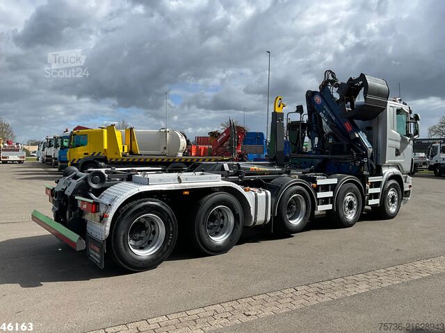 Système de bras à crochet Scania R 480 10x4 Retarder HMF 16 Tonmeter Z-kraan