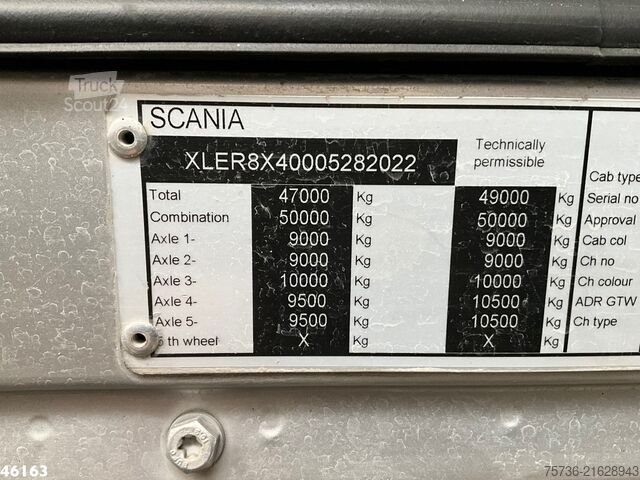 Koukkuvarsijärjestelmä Scania R 480 10x4 Retarder HMF 16 Tonmeter Z-kraan