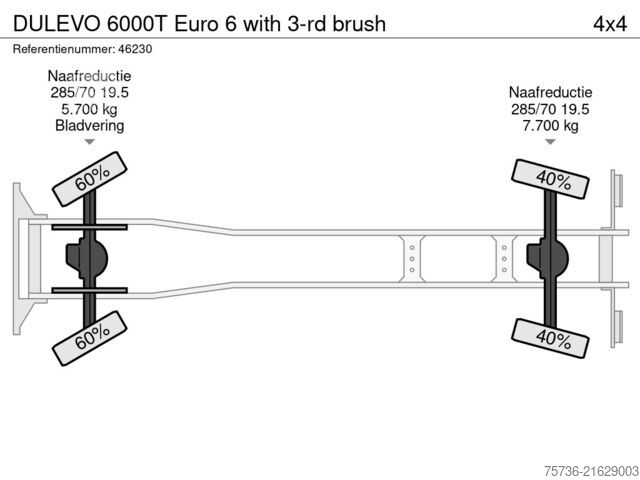 útseprő gép DULEVO 6000T Euro 6 with 3-rd brush