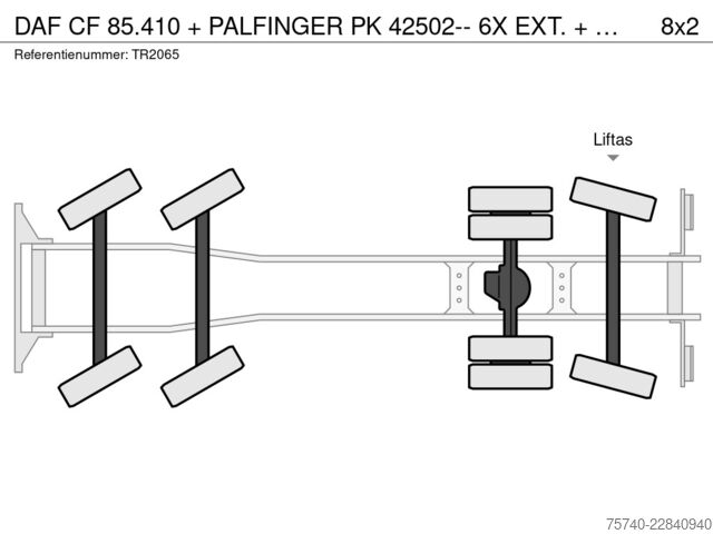 Автомобил с кран DAF CF 85.410 + PALFINGER PK 42502-- 6X EXT. + REMO...