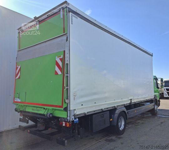 Platós teherautó ponyvával MERCEDES-BENZ 1624 L Atego 1 Liege Schiebeplane LBW Edscha AHK