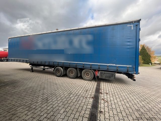 Open oplegger met zeil KÖGEL SN24 Plane Mega Edscha Hubdach Liftachse Code XL