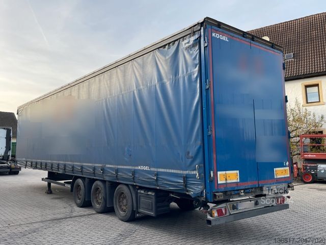 Open oplegger met zeil KÖGEL SN24 Plane Mega Edscha Hubdach Liftachse Code XL