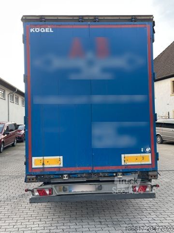 Open oplegger met zeil KÖGEL SN24 Plane Mega Edscha Hubdach Liftachse Code XL