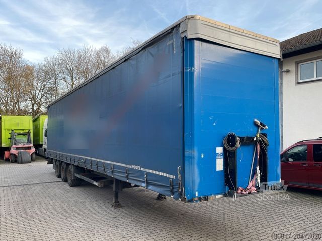 Open oplegger met zeil KÖGEL SN24 Plane Mega Edscha Hubdach Liftachse Code XL