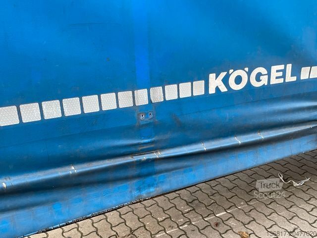 Open oplegger met zeil KÖGEL SN24 Plane Mega Edscha Hubdach Liftachse Code XL