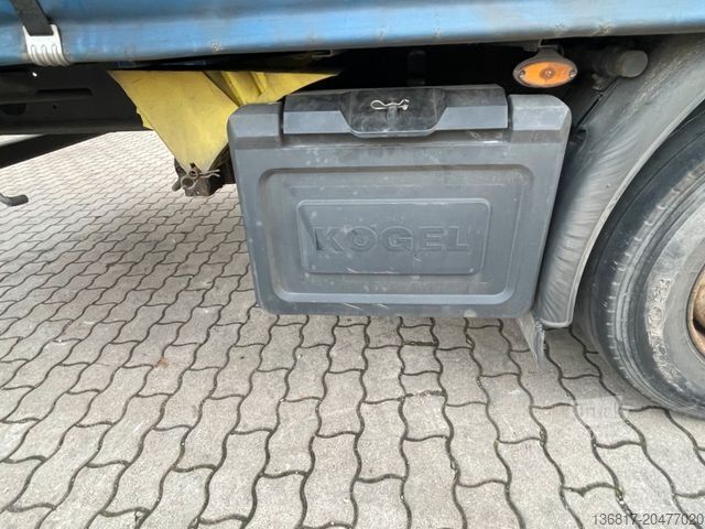 Open oplegger met zeil KÖGEL SN24 Plane Mega Edscha Hubdach Liftachse Code XL