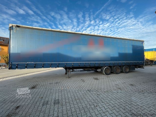 Open oplegger met zeil KÖGEL SN24 Plane Mega Edscha Hubdach Liftachse Überbr.