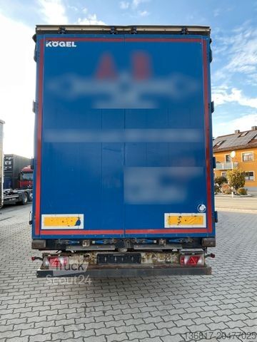 Open oplegger met zeil KÖGEL SN24 Plane Mega Edscha Hubdach Liftachse Überbr.