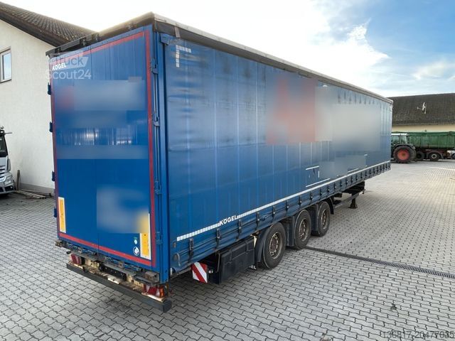 Open oplegger met zeil KÖGEL SN24 Plane Mega Edscha Hubdach Liftachse Überbr.