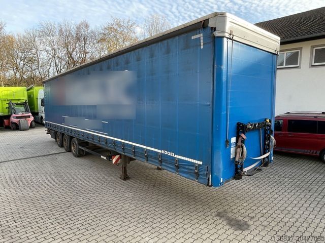 Open oplegger met zeil KÖGEL SN24 Plane Mega Edscha Hubdach Liftachse Überbr.