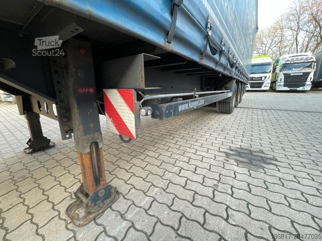 Open oplegger met zeil KÖGEL SN24 Plane Mega Edscha Hubdach Liftachse Überbr.