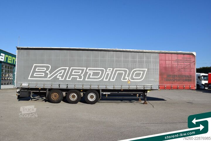 Odprta polprikolica s ponjavo SCHMITZ CARGOBULL Liftachse XL + Getränke + D.C. 9.5 Zertifikat