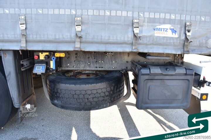 Odprta polprikolica s ponjavo SCHMITZ CARGOBULL Liftachse XL + Getränke + D.C. 9.5 Zertifikat