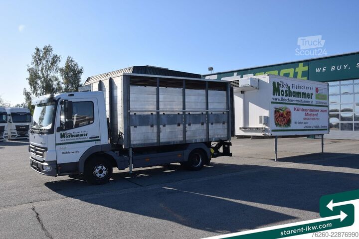 Viehtransporter MERCEDES-BENZ Atego 815 BDF-Viehaufbau + Kühlaufbau