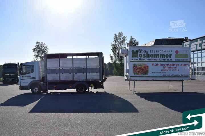 Viehtransporter MERCEDES-BENZ Atego 815 BDF-Viehaufbau + Kühlaufbau