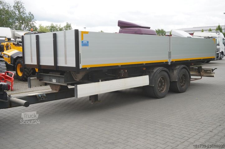 Statybinė priekaba Krone construction trailer / Flatbed 18 pallet