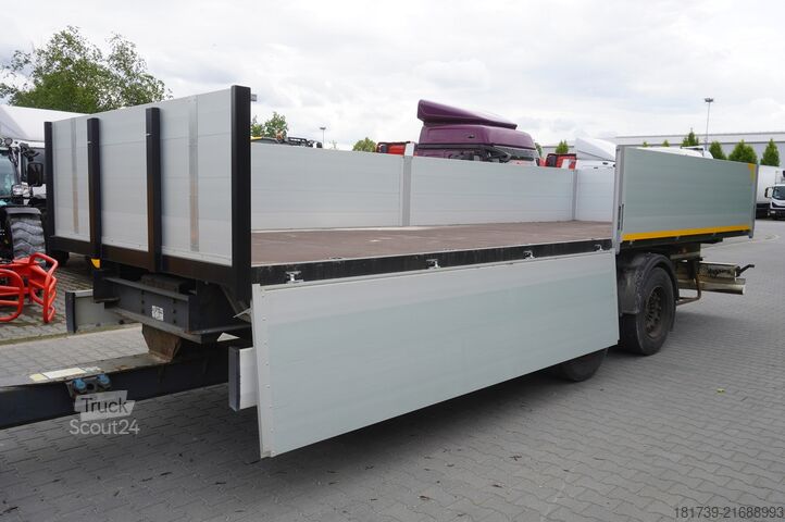 Statybinė priekaba Krone construction trailer / Flatbed 18 pallet