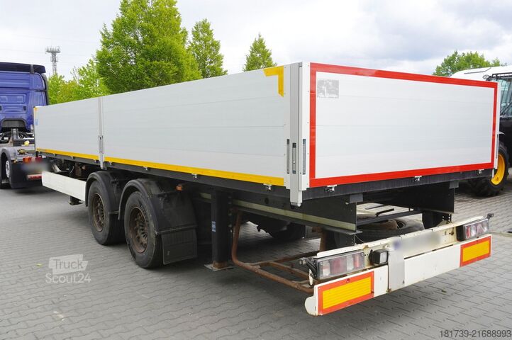Statybinė priekaba Krone construction trailer / Flatbed 18 pallet