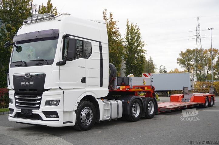 Cabină de dormit și semiremorcă gondolă MAN TGX 28.510 6×2/ Kässbohrer LB2 TIEF-BETT