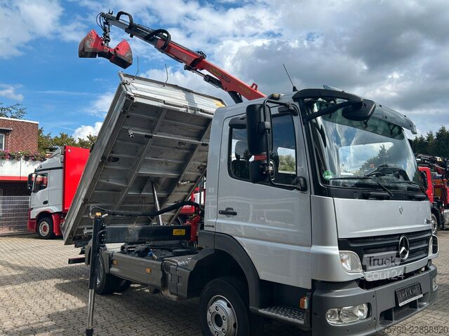 Furgón volquete trilateral MERCEDES-BENZ 822 Atego MEILLER 3Skipper +PK7002 + Greifer