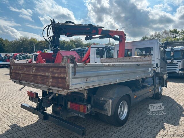 Furgón volquete trilateral MERCEDES-BENZ 822 Atego MEILLER 3Skipper +PK7002 + Greifer
