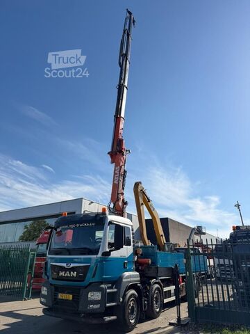 Læsseplatform MAN TGS 35.420 8x4 (8m!) PRITSCHE + KRAN ATLAS 332 ...
