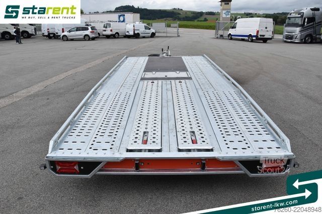 Príves na prepravu áut BRIAN JAMES TRAILERS T-Transporter, Rampen, Seilwinde, Kippbar, Alu