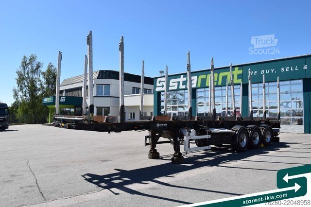 Reboque semirreboque para madeira SCHWARZMÜLLER Hangler Holzrungen Auflieger Exte Rungen