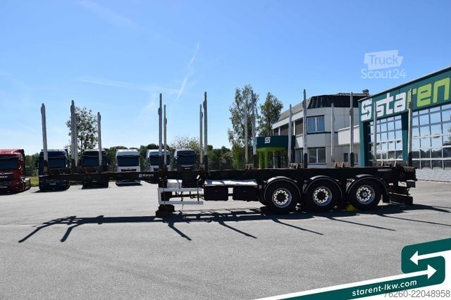 Reboque semirreboque para madeira SCHWARZMÜLLER Hangler Holzrungen Auflieger Exte Rungen