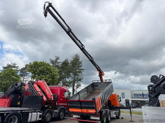 Tippbil med kran Scania G450 6x4 TIPPER + CRANE PALFINGER PK 19.001 SLD...