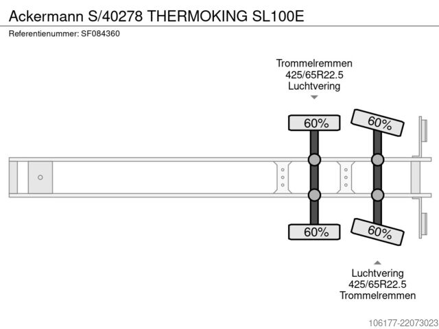 Pārvadājumi saldētavā/saldētavā Ackermann S/40278 THERMOKING SL100E