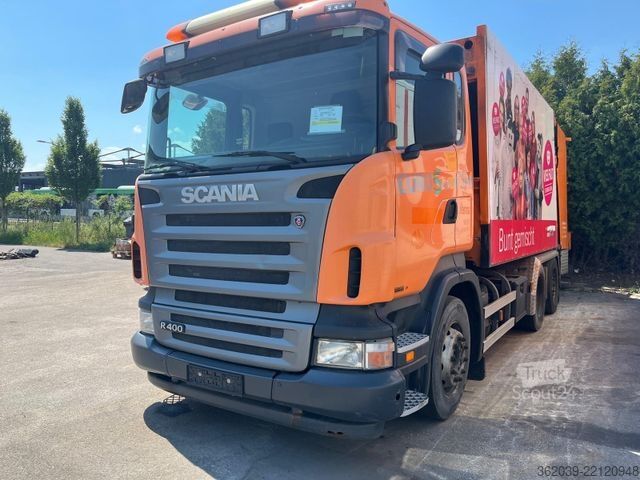 Szemetesautó SCANIA R 400 6X2 MÜLLWAGEN