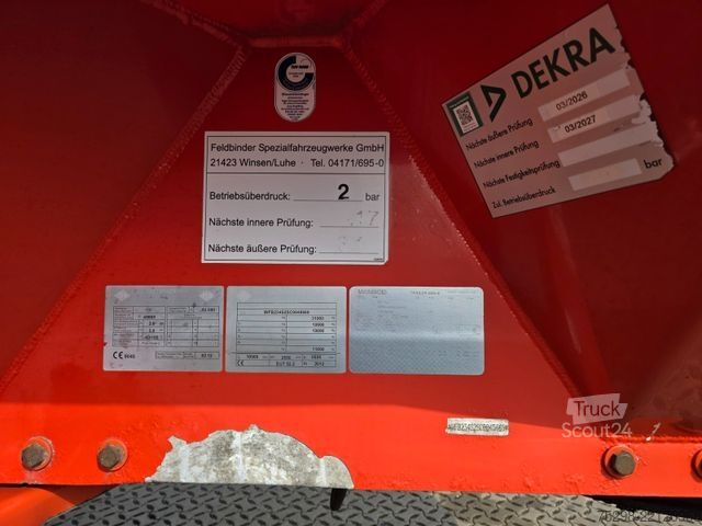 Semirremolque silo FELDBINDER EUT 52.2 / Alu / 52.000 l / Mehrkammer