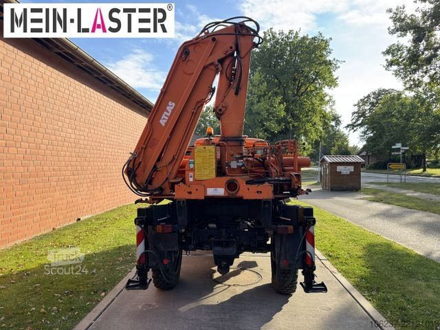 Sunkvežimis su kranu ir furgonu UNIMOG U 1100 Atlas AK 3006 nur 14.215 km-1. Hand
